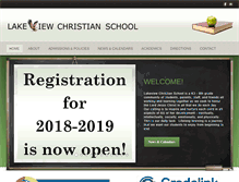 Tablet Screenshot of lakeviewchristianschool.org